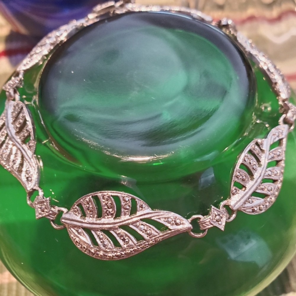 Vintage Sterling & Crystal Bracelet